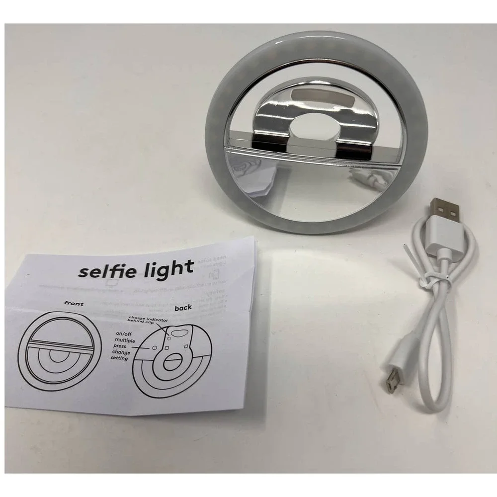 Heyday Selfie‎ Light Three Brightness Settings Warm & Cool Light Rechargeable